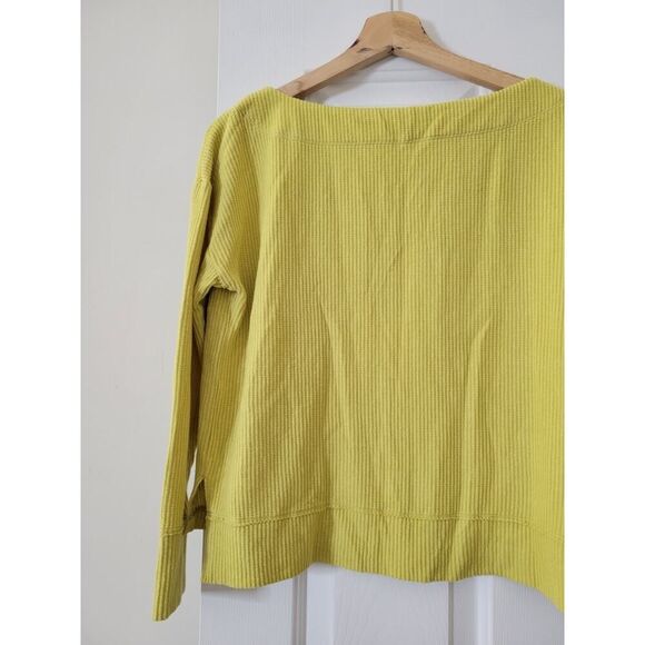 Anthropologie Daily Practice Mustard Yellow Knit Sweater Top Size XSmall - Picture 3 of 7